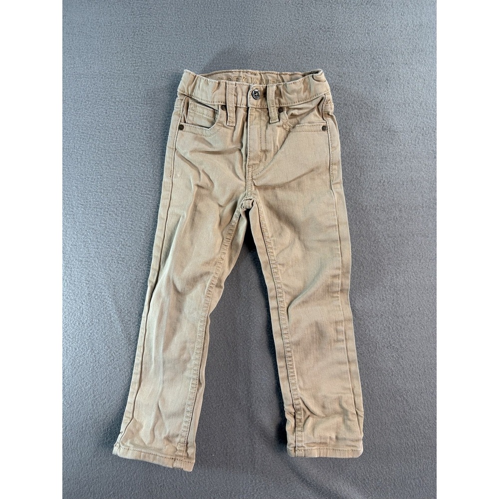Cody James Jeans Boys 5 Beige Slim Straight Denim Adjustable Waist Stretch
